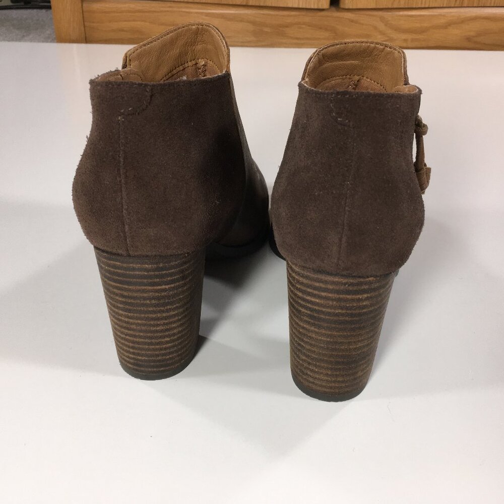 Sperry Top Sider Dasher Booties Womens Size 7.5 M Brown Leather Side Zip - Picture 5 of 9